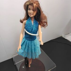 Mattel Barbie Doll with Blue Glitter Dress